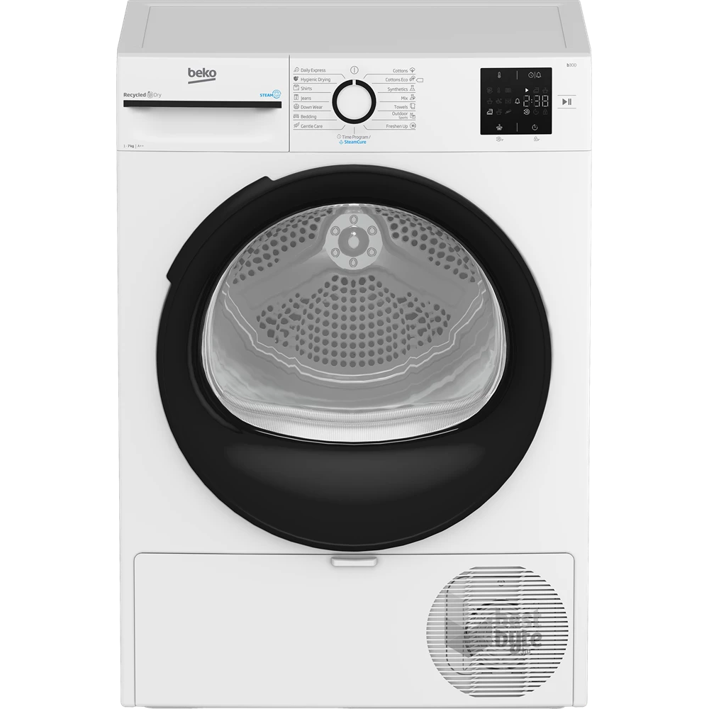 Beko BM3T37239WB fehér, 7 kg, hőszivattyús, szárítógép