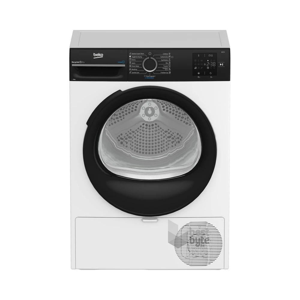 Beko BM3T38239WBB fehér-antracit, 8kg,  hőszivattyús szárítógép