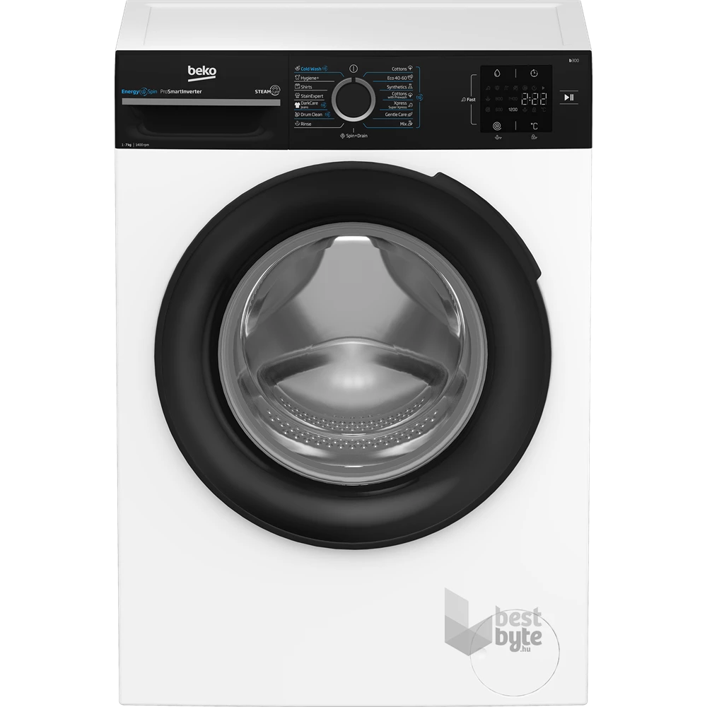 Beko BM3WFSU37413WPBB1 fehér, elöltöltős, keskeny, max.1400ford., 7 kg, mosógép
