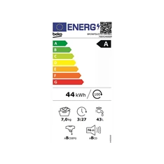 Beko BM3WFSU37413WPBB1 keskeny 7 kg elöltöltős mosógép