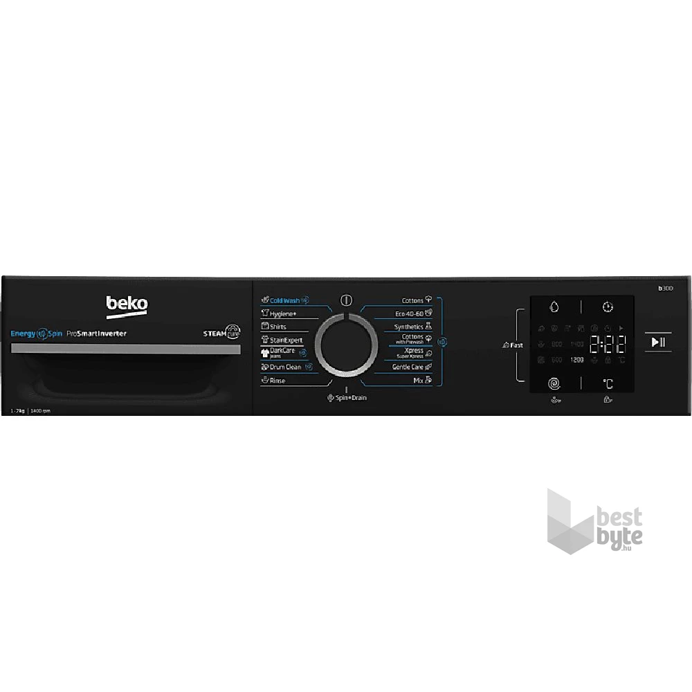 Beko BM3WFSU37413WPBB1 fehér, elöltöltős, keskeny, max.1400ford., 7 kg, mosógép