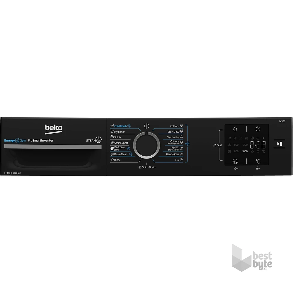 Beko BM3WFSU38213WPBB fehér, elöltöltős, max.1200ford., 8 kg, mosógép