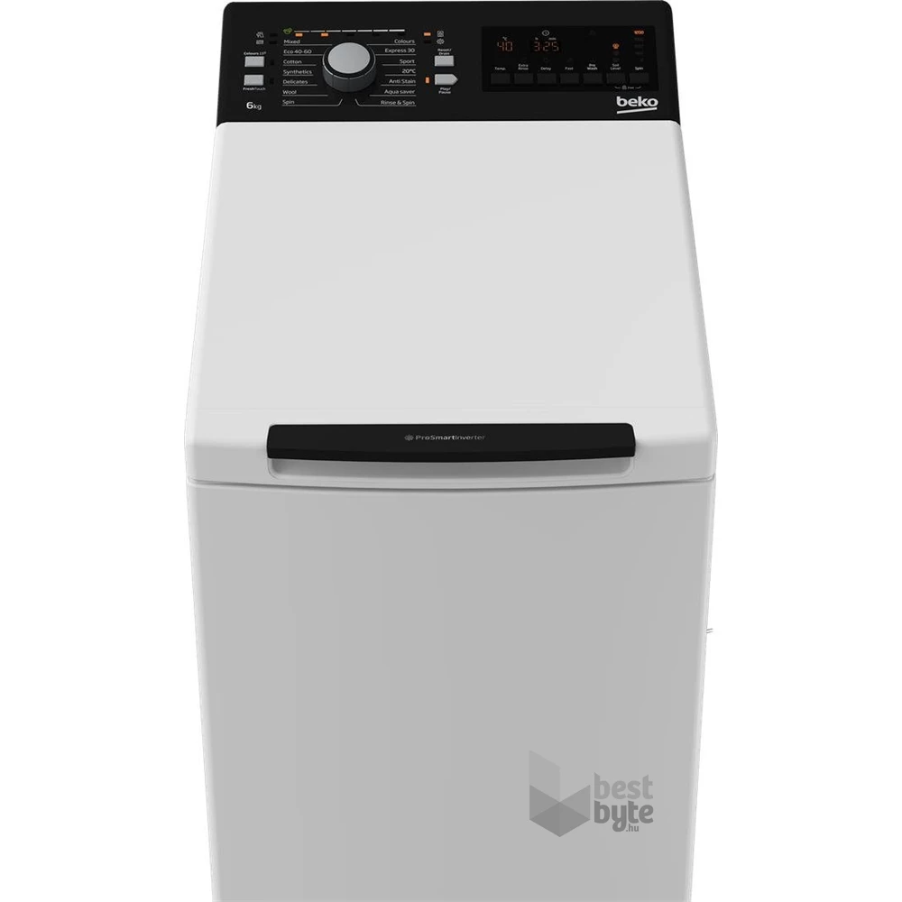 Beko BTL1WFP10622 fehér, felültöltős, max.1200ford., 6 kg, mosógép