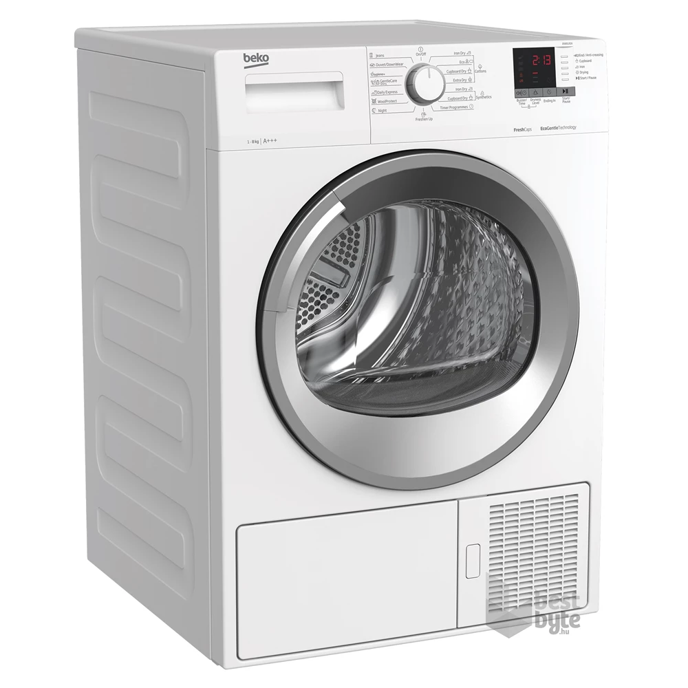 Beko DS8512GX fehér, 8 kg, hőszivattyús, szárítógép