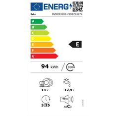 Beko DVN-05320 S 13 terítékes mosogatógép