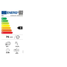 Beko DVS05024S ezüst, programok száma: 5, keskeny szabadonálló, 10 terítékes mosogatógép 