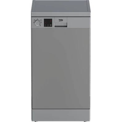 Beko DVS05024S ezüst, programok száma: 5, keskeny szabadonálló, 10 terítékes mosogatógép 
