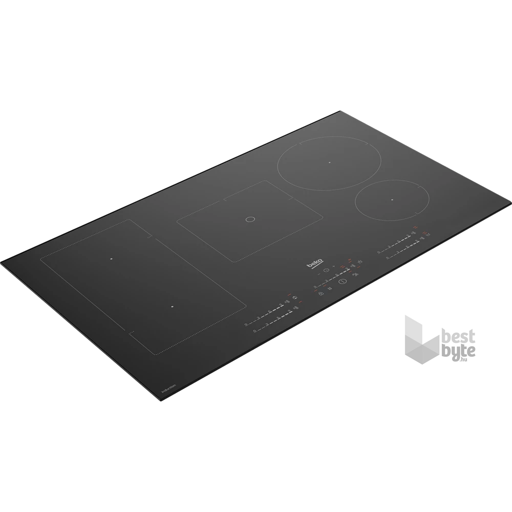 Beko HII85770UFT fekete, beépíthető, indukciós, főzőzóna: 5, beépíthető méret: 75cm, főzőlap