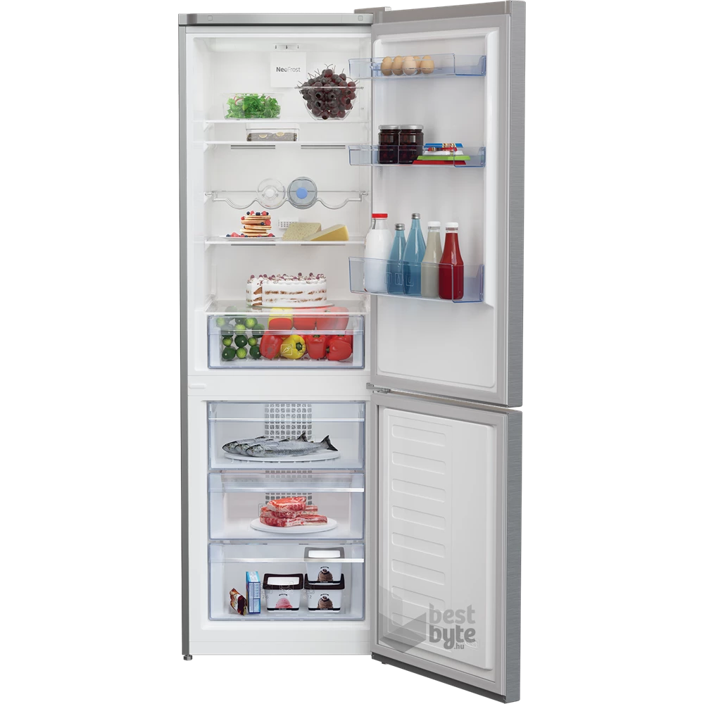 Beko RCNA 366K40XBN inox alulfagyasztós hűtőszekrény