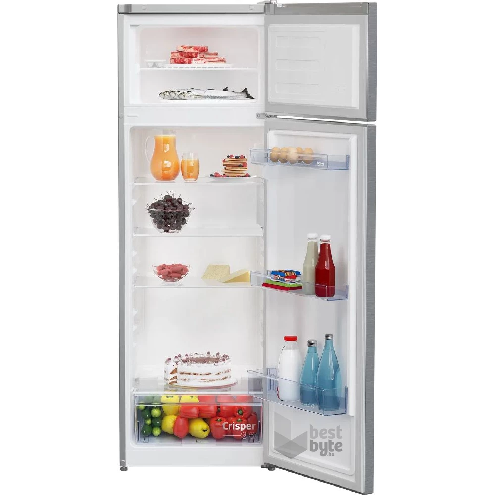 Beko RDSA280K40SN ezüst, felülfagyasztós, Hűtő:204L, Fagyasztó:46L, hűtőszekrény