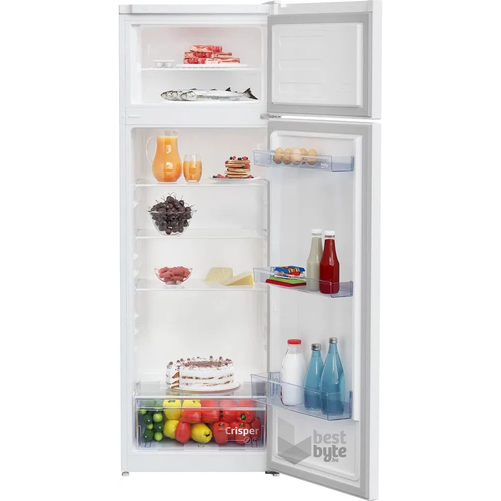 Beko RDSA280K40WN fehér, felülfagyasztós, Hűtő:204L, Fagyasztó:46L, Minfrost hűtőszekrény