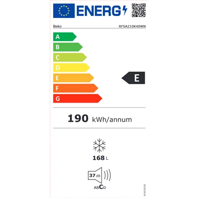 Beko RFSA210K40WN fagyasztószekrény