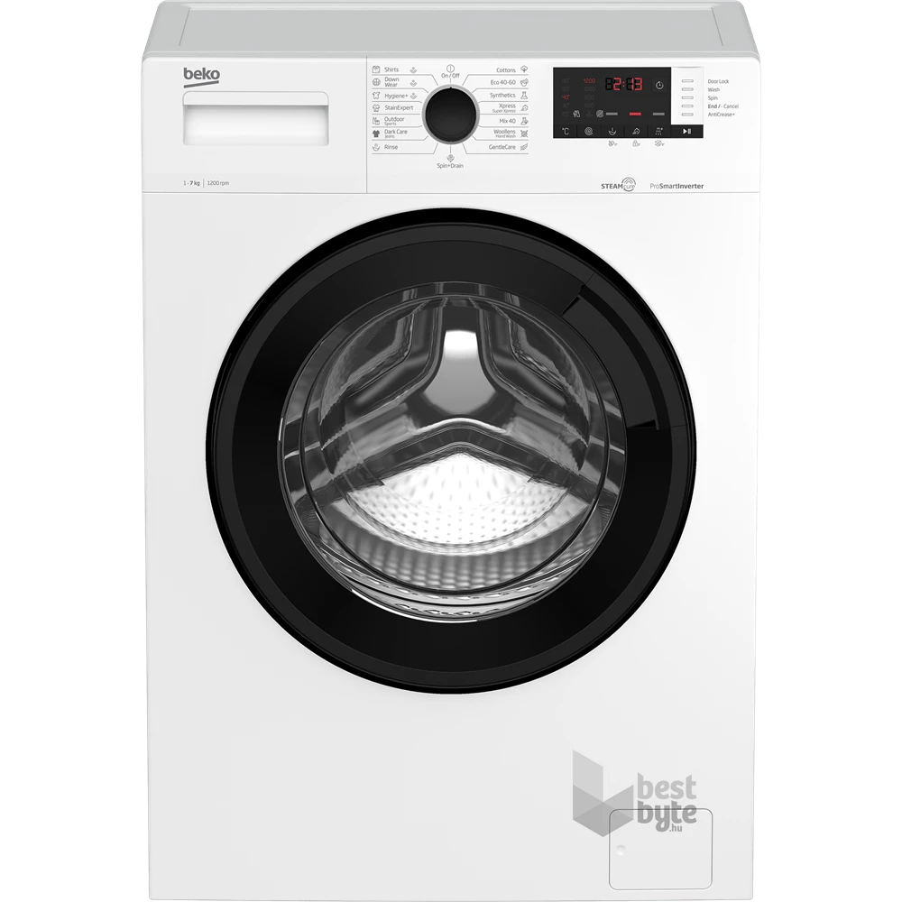 Beko WUE7612XBWS fehér, elöltöltős, keskeny, max.1200ford., 7 kg, mosógép