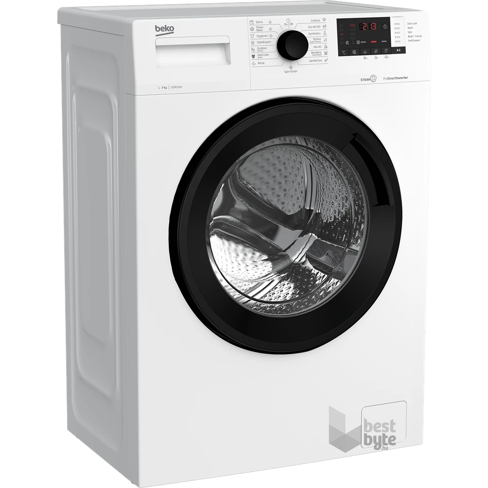 Beko WUE7612XBWS fehér, elöltöltős, keskeny, max.1200ford., 7 kg, mosógép