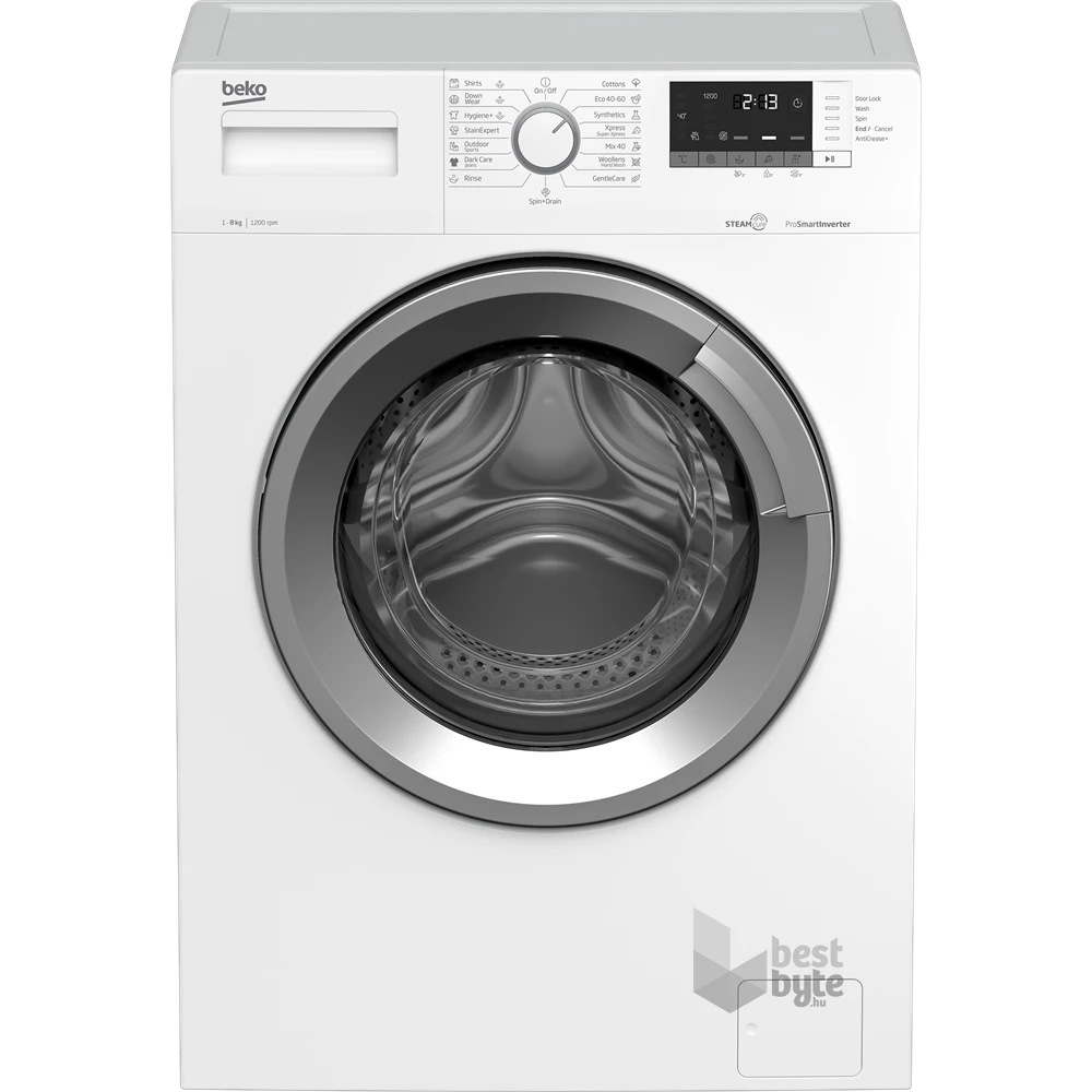 Beko WUE 8612 XS0 fehér, elöltöltős, max.1200ford., 8 kg, mosógép