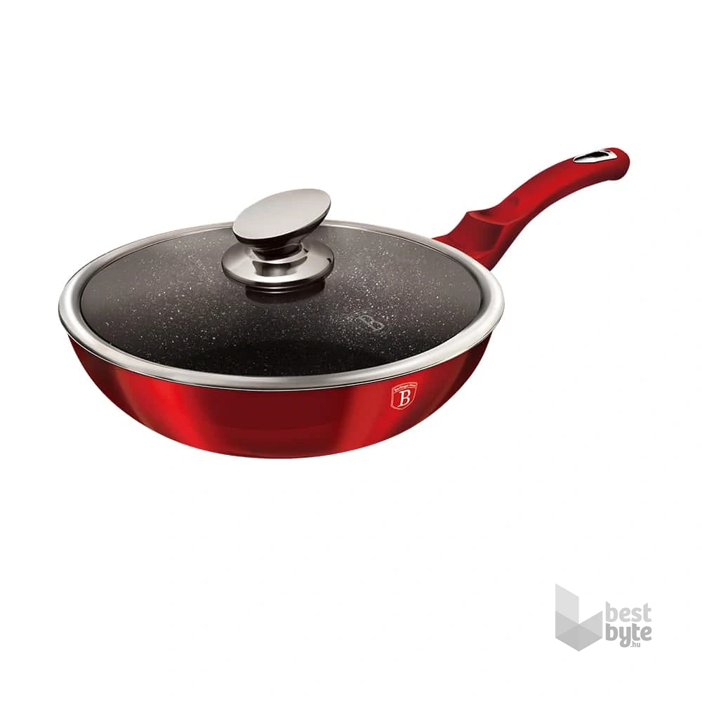 Berlinger Haus BH/1265N Metallic Line Burgundy Edition 28 cm fedővel, wok