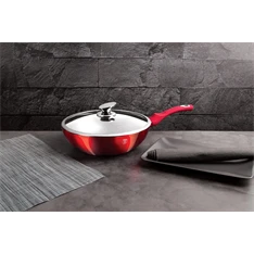 Berlinger Haus BH/1265N Metallic Line Burgundy Edition 28 cm fedővel, wok