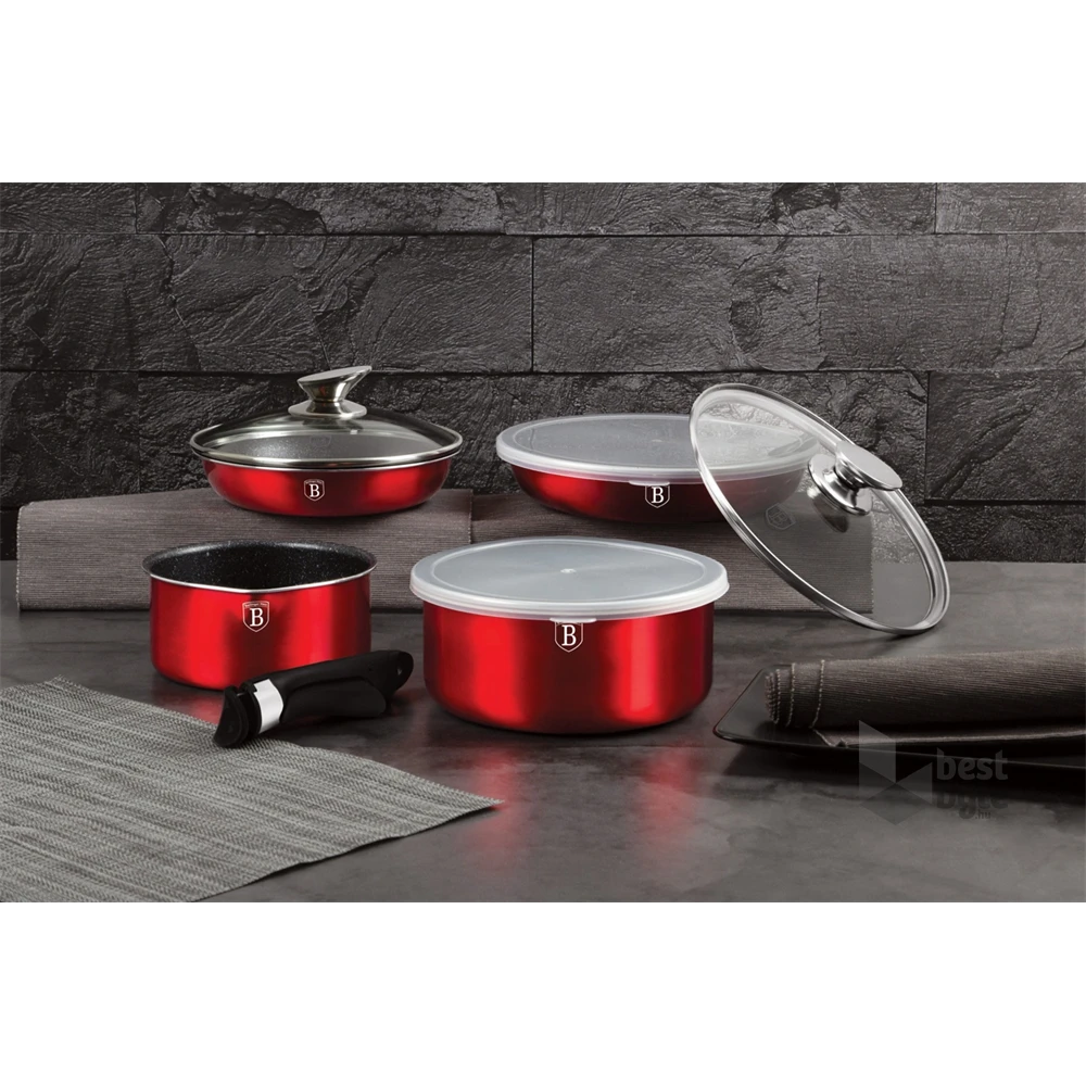 Berlinger Haus BH/6145 Metallic Line Burgundy Edition 9 részes edénykészlet