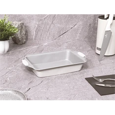 Berlinger Haus BH/7649 szatén szürke 40 cm, mély hosszúkás sütőtepsi szilikon fogóval