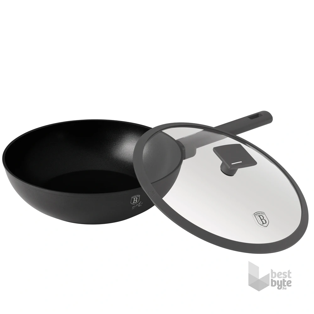 Berlinger Haus BH/8124 Antracit Collection 28 cm wok serpenyő fedővel