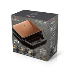 Berlinger Haus BH/9461 3in1 rózsaarany- fekete gorfi - grill - szendvicssütő