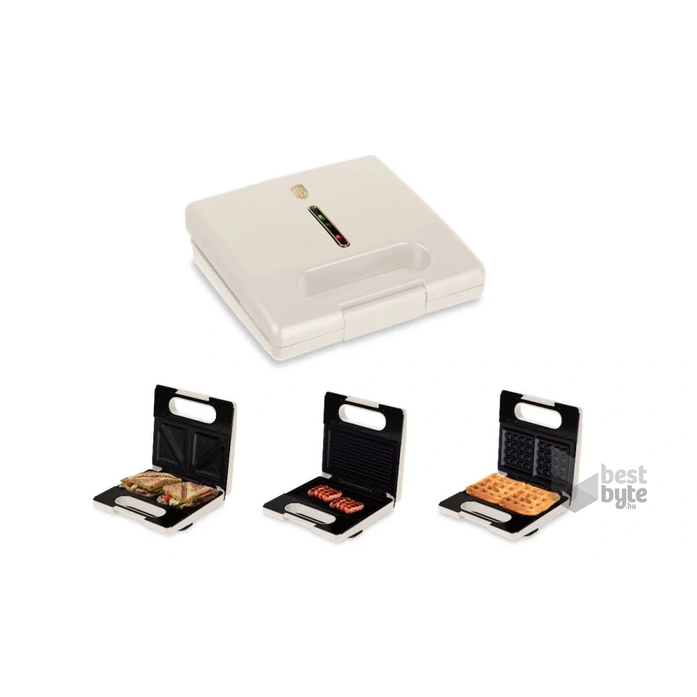 Berlinger Haus BH/9584 Sahara Collection 3in1 matt krémszínű szendvics-, grill- és gofrisütő