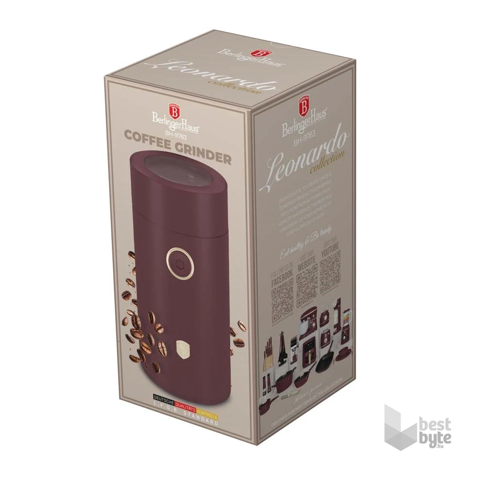 Berlinger Haus BH/9783 bordó elektromos kávédaráló