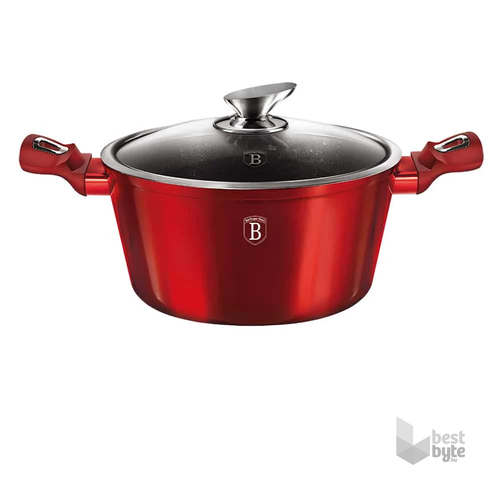 Berlinger Haus BH/1256N 2,5L Metallic Line Burgundy Edition 20 cm fedővel, burgundi lábas