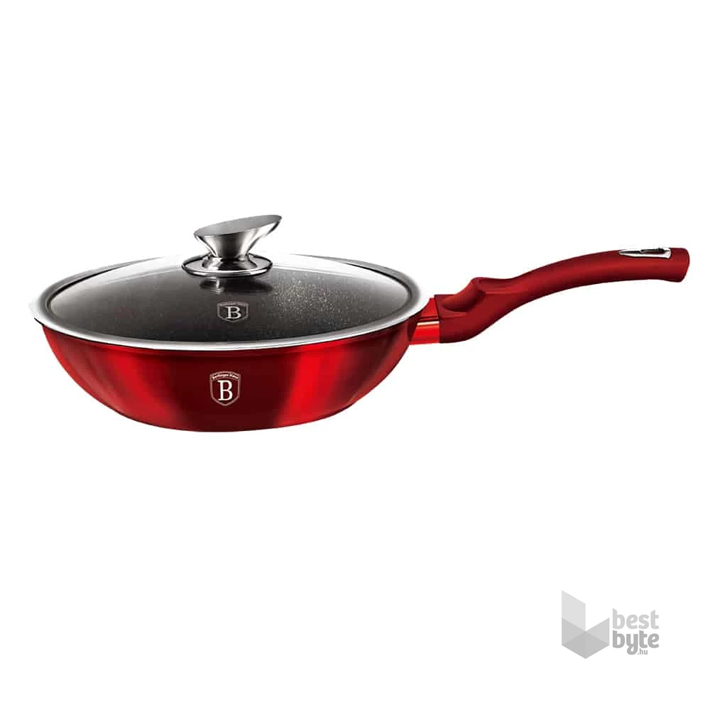 Berlinger Haus BH/1265N Metallic Line Burgundy Edition 28 cm fedővel, wok