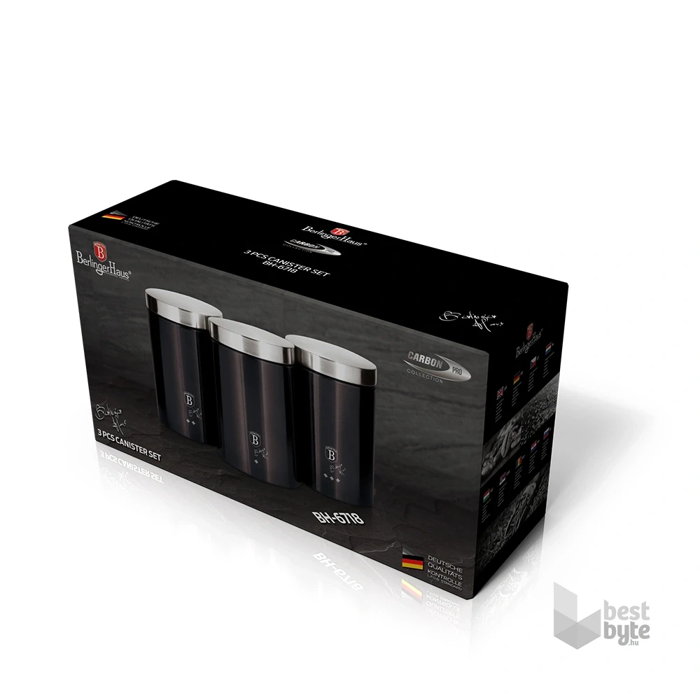 Berlinger Haus BH/6718 Carbon Pro Collection 3 részes tároló szett