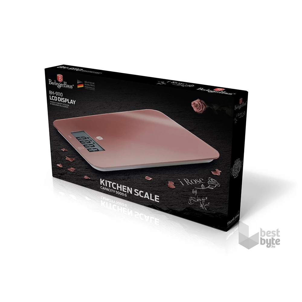 Berlinger Haus BH/9110 5 kg kapacitású, pink konyhai mérleg