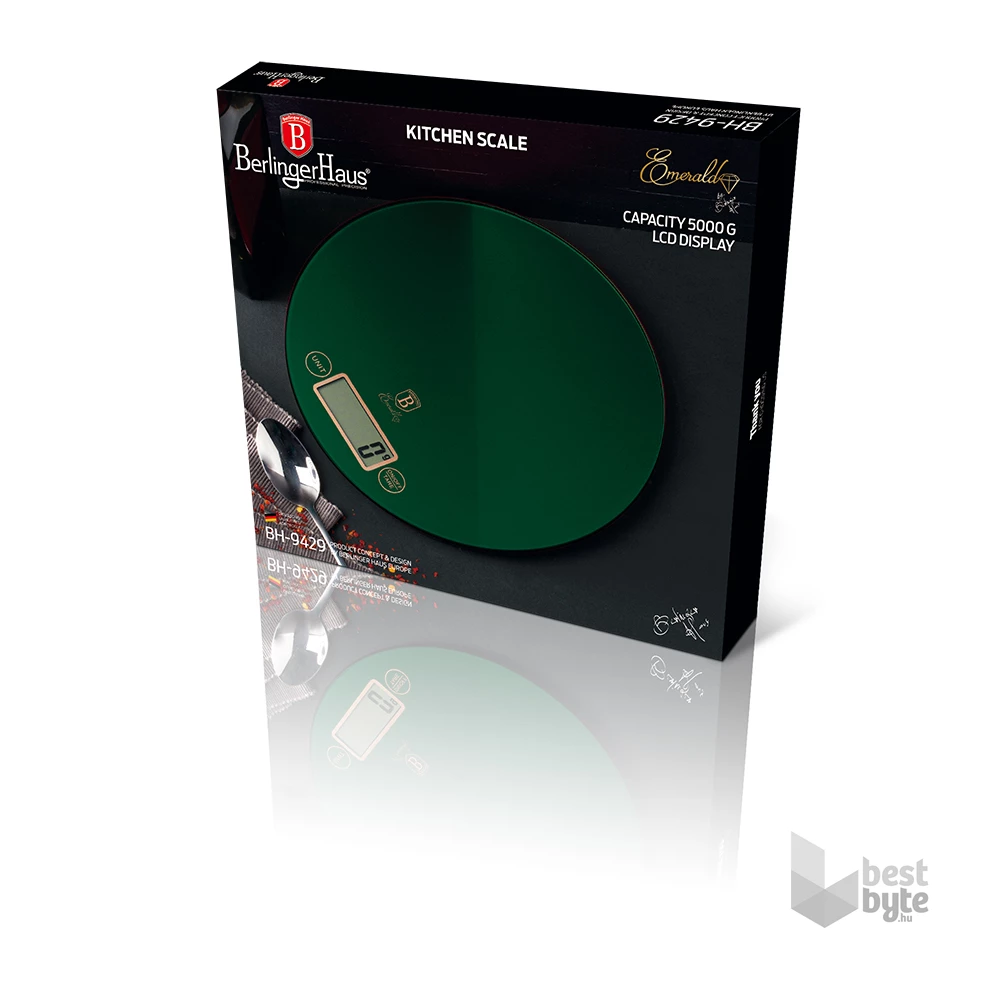 Berlinger Haus BH/9429 smaragdzöld konyhai mérleg
