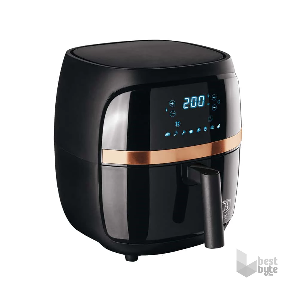 Berlinger Haus BH/9445 3,2L fekete- rózsaarany forrólevegős sütő