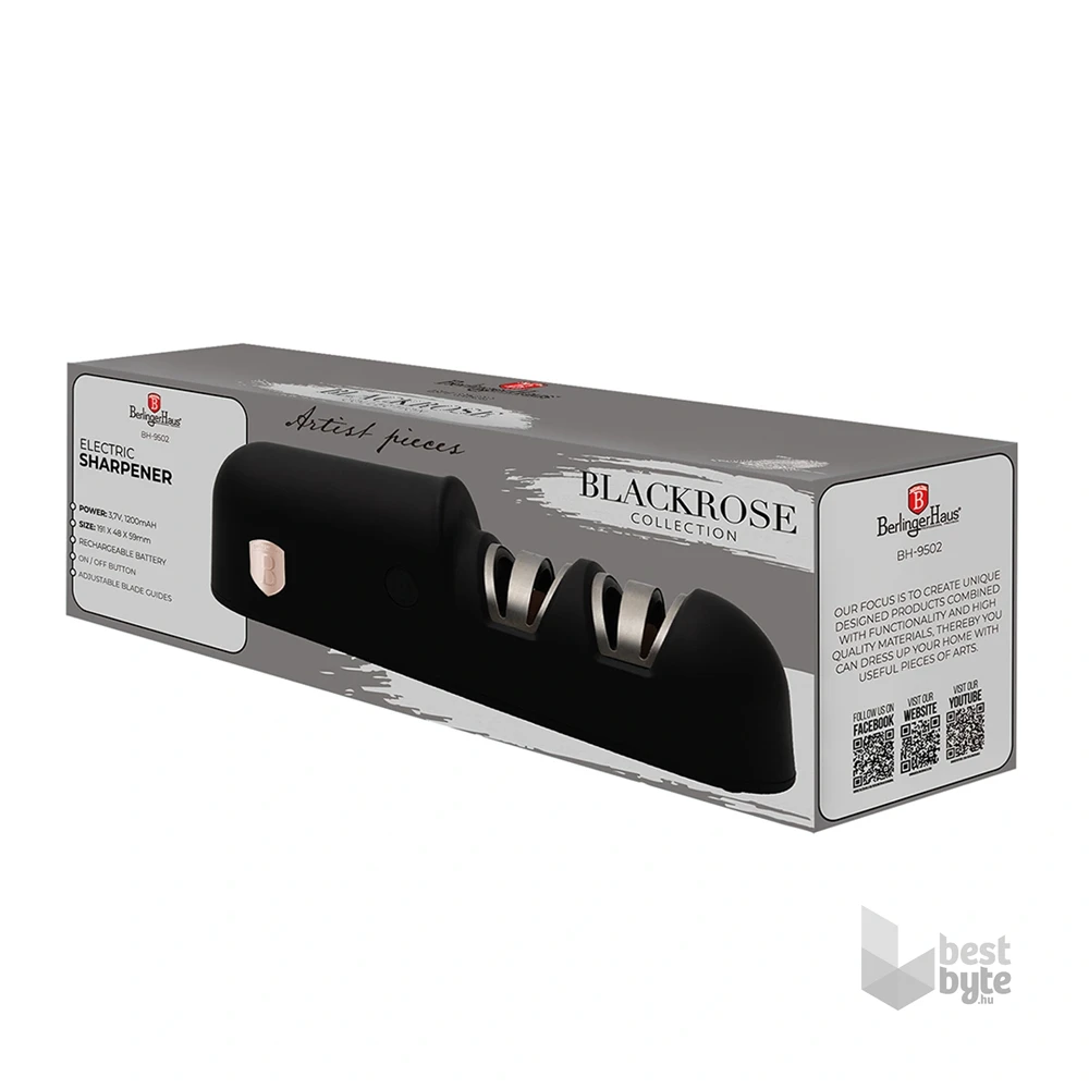 Berlinger Haus BH/9502 fekete- rose gold elektromos késélező