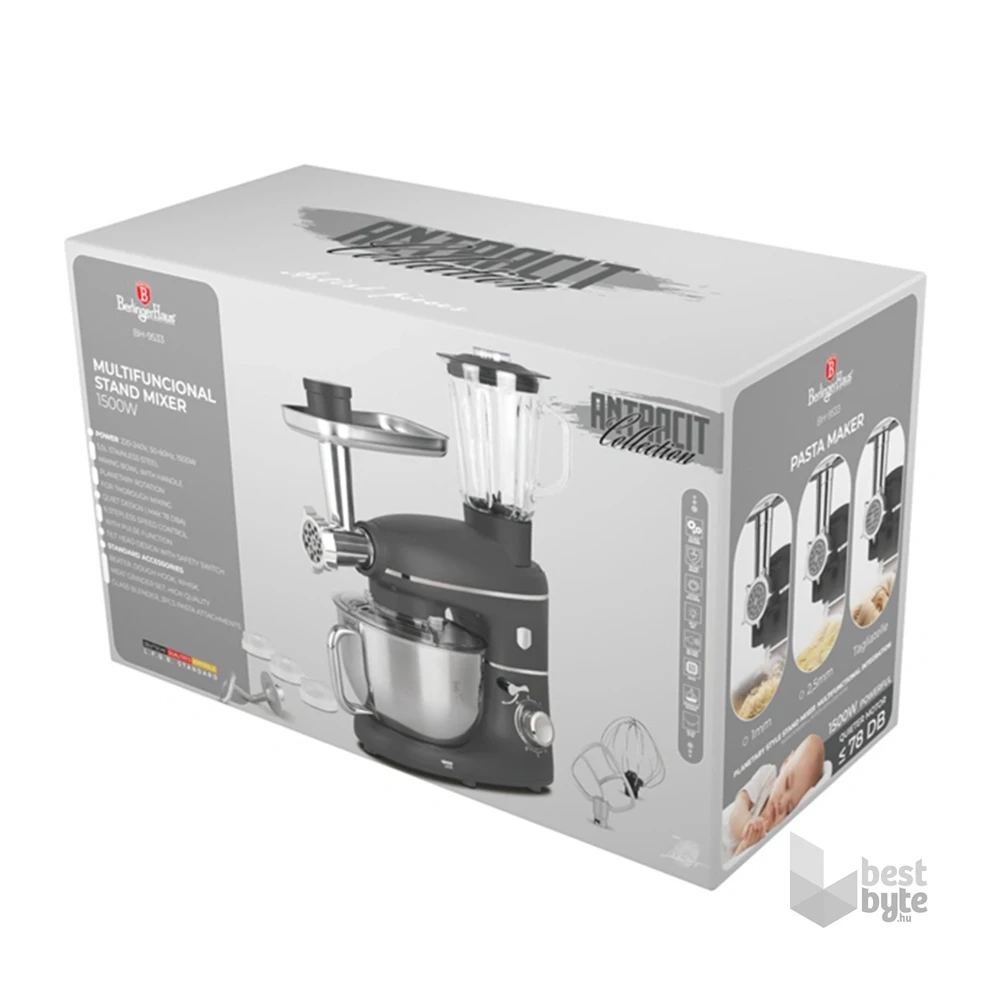 Berlinger Haus BH/9533 4in1 matt antracit multifunkcionális konyhai robotgép