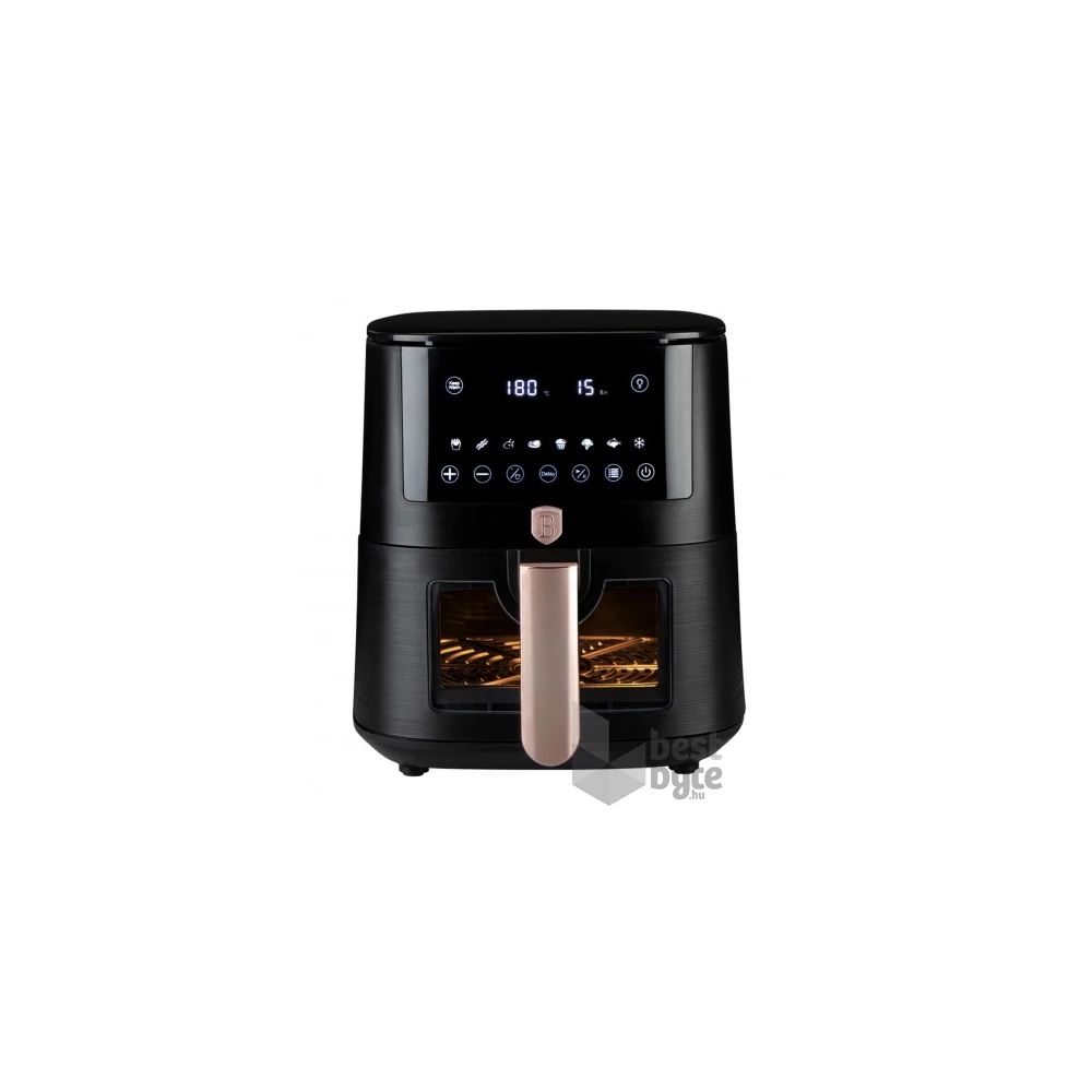 Berlinger Haus BH/9604 fekete- rózsaarany 8 L forrólevegős sütő