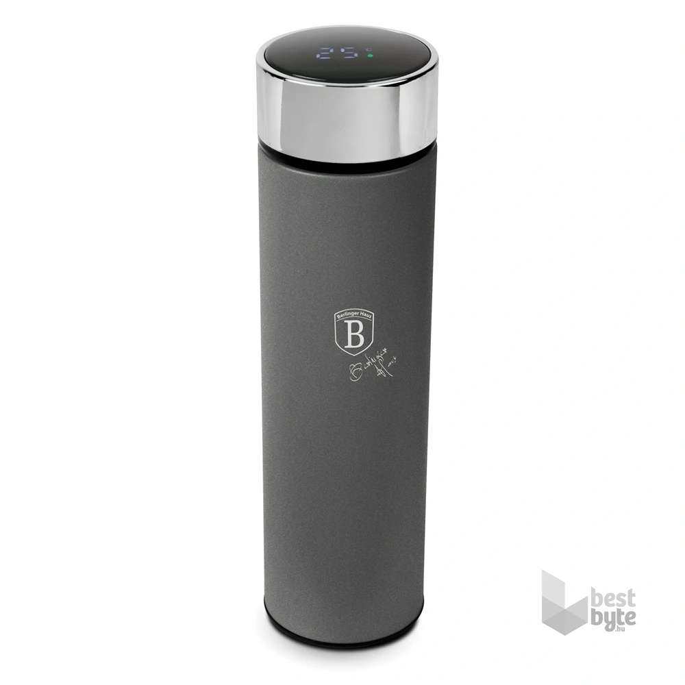 Berlinger Haus BH/9805 Anthracite Collection LED-es hőfok kijelzővel, 500 ml szürke ivópalack