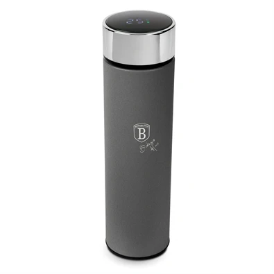 Berlinger Haus BH/9805 Anthracite Collection LED-es hőfok kijelzővel, 500 ml szürke ivópalack