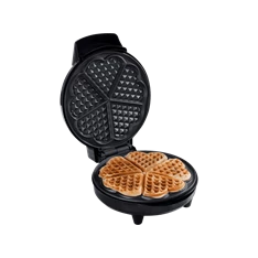 Bestron AWM700 fekete szív alakú gofrisütő