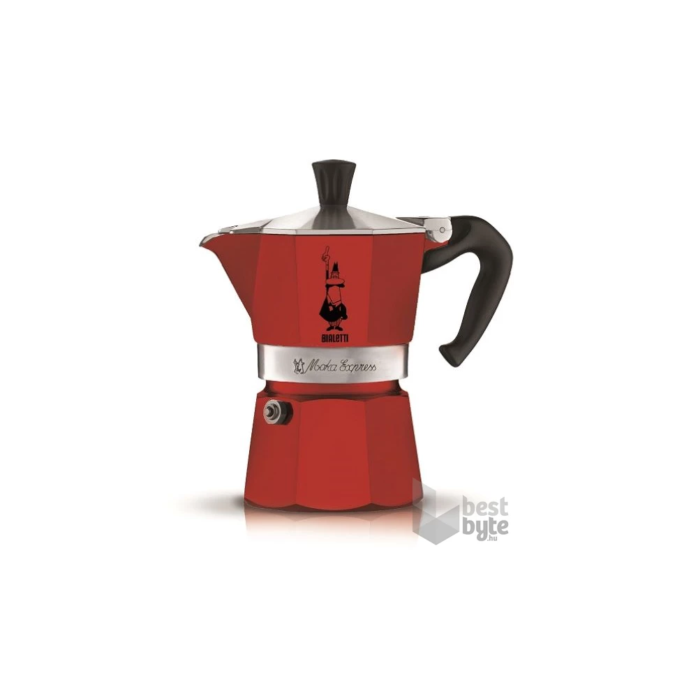Bialetti 4942 Moka Express piros 3 személyes kotyogós kávéfőző