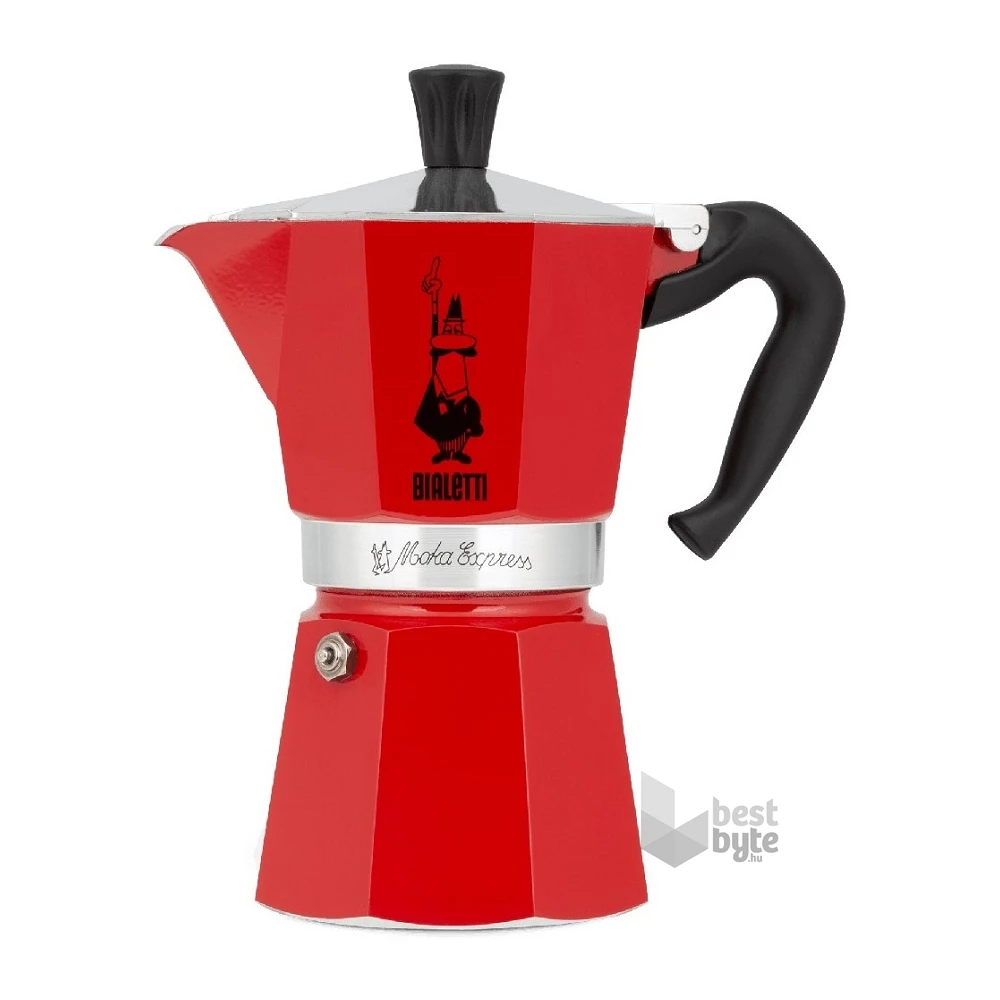 Bialetti 4943 Moka Express piros 6 személyes kotyogós kávéfőző