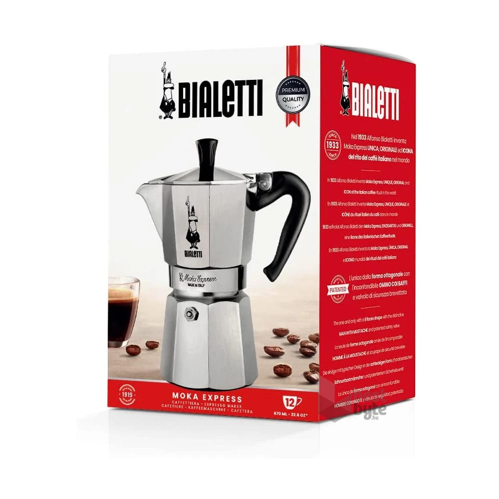 Bialetti Moka Express inox 12 személyes kotyogós kávéfőző