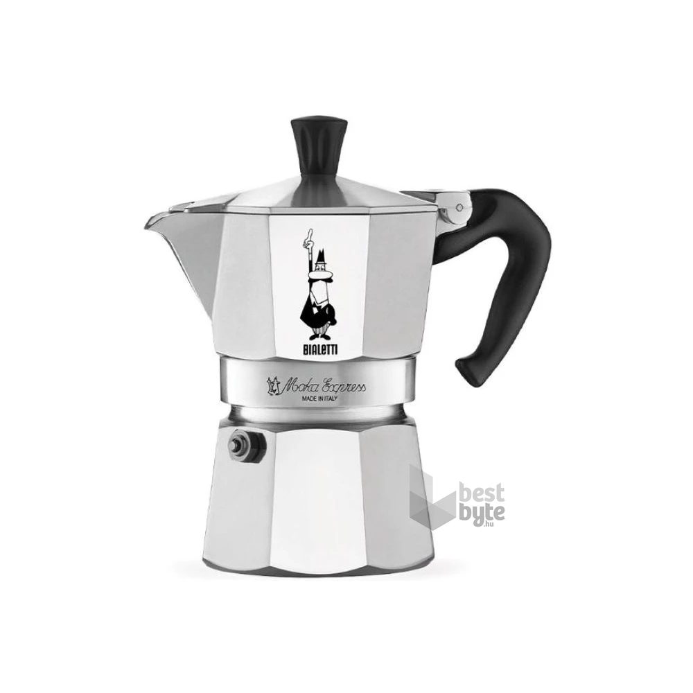 Bialetti Moka Express inox 1 személyes kotyogós kávéfőző