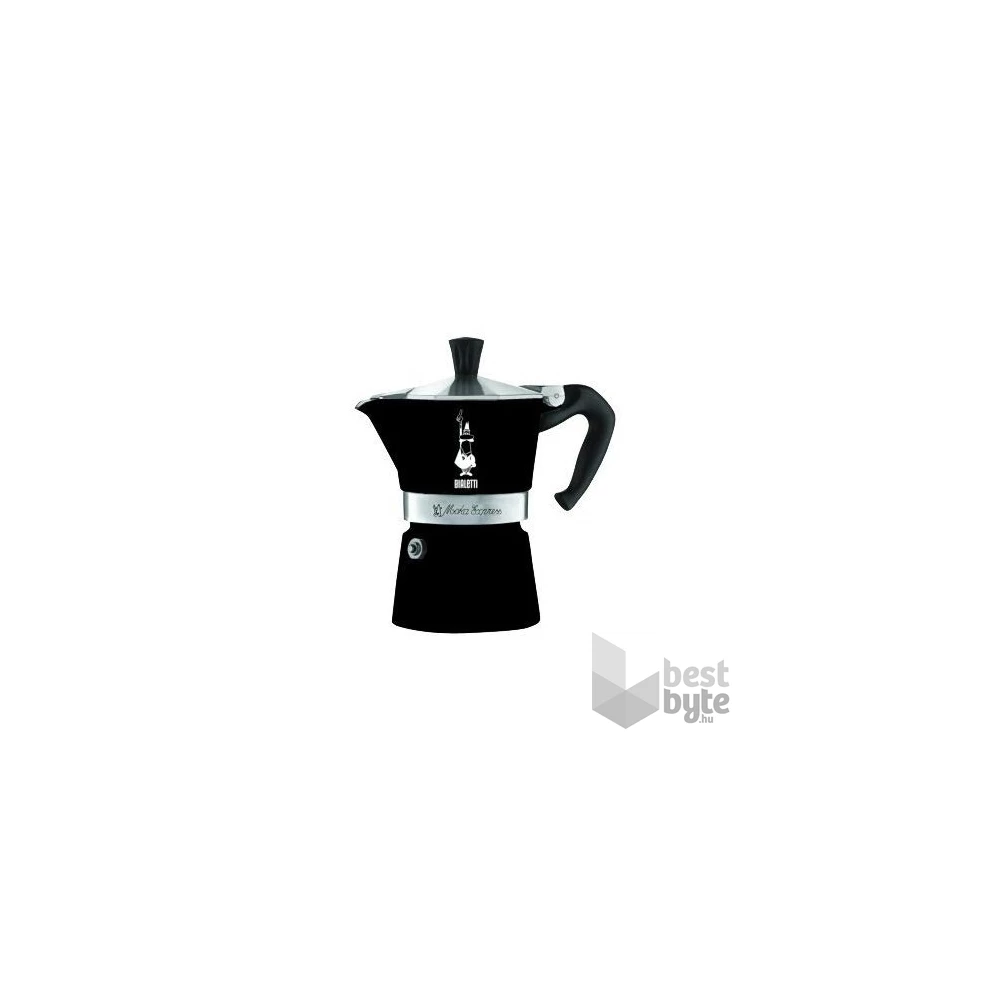 Bialetti Moka Express Colour fekete 3 személyes kotyogós kávéfőző