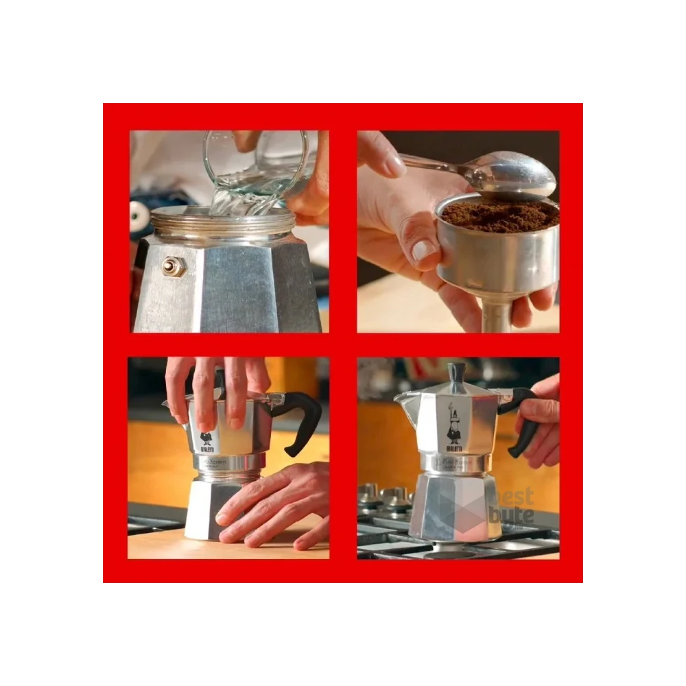 Bialetti Moka Express inox 6 személyes kotyogós kávéfőző