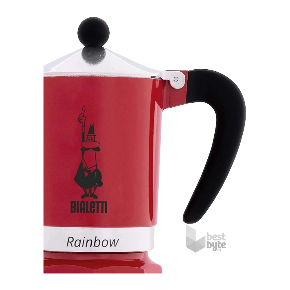 Bialetti Rainbow piros 6 személyes kotyogós kávéfőző
