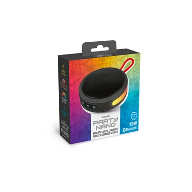 BigBen 2809237 Party Nano vezeték nélküli világító fekete Bluetooth hangszóró