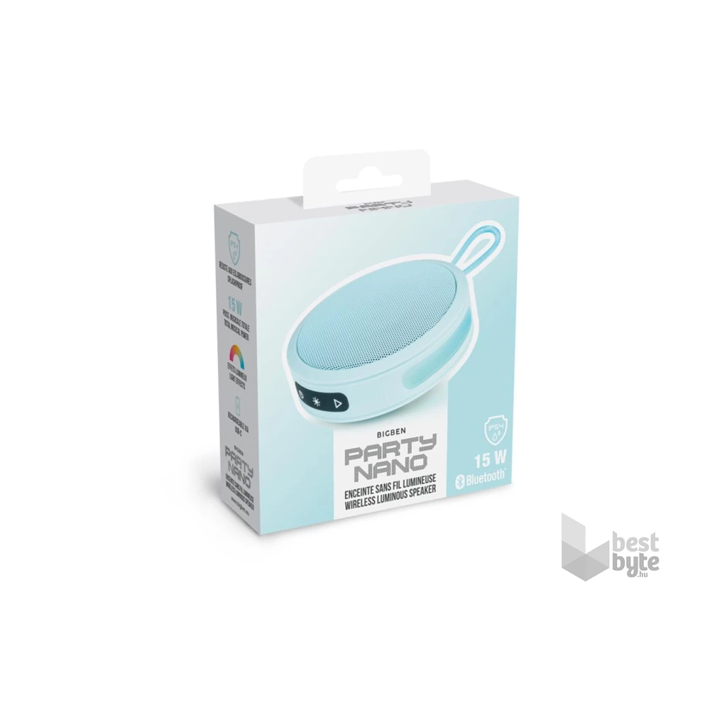 BigBen 2809238 Party Nano vezeték nélküli világító kék Bluetooth hangszóró