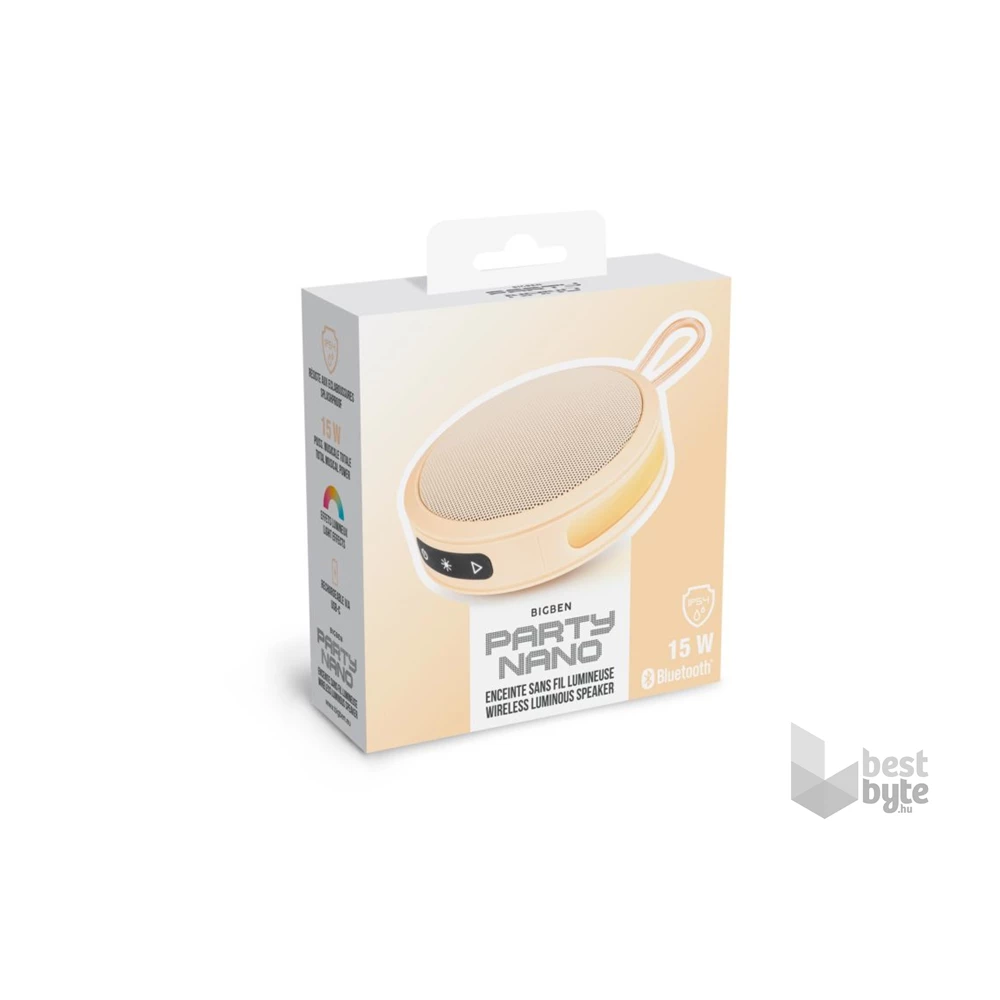 BigBen 2809239 Party Nano vezeték nélküli világító narancs Bluetooth hangszóró