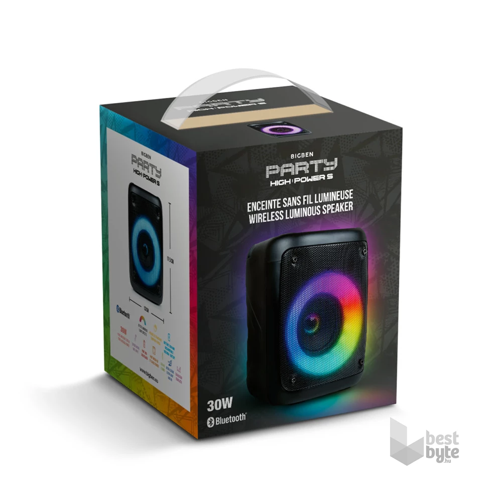 BigBen 2809252 Party High Power S 30W vezeték nélküli világító Bluetooth hangszóró